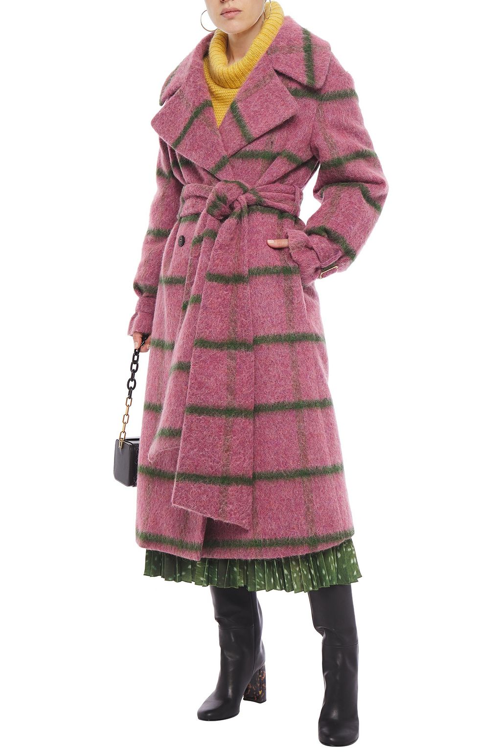 pink felt coat