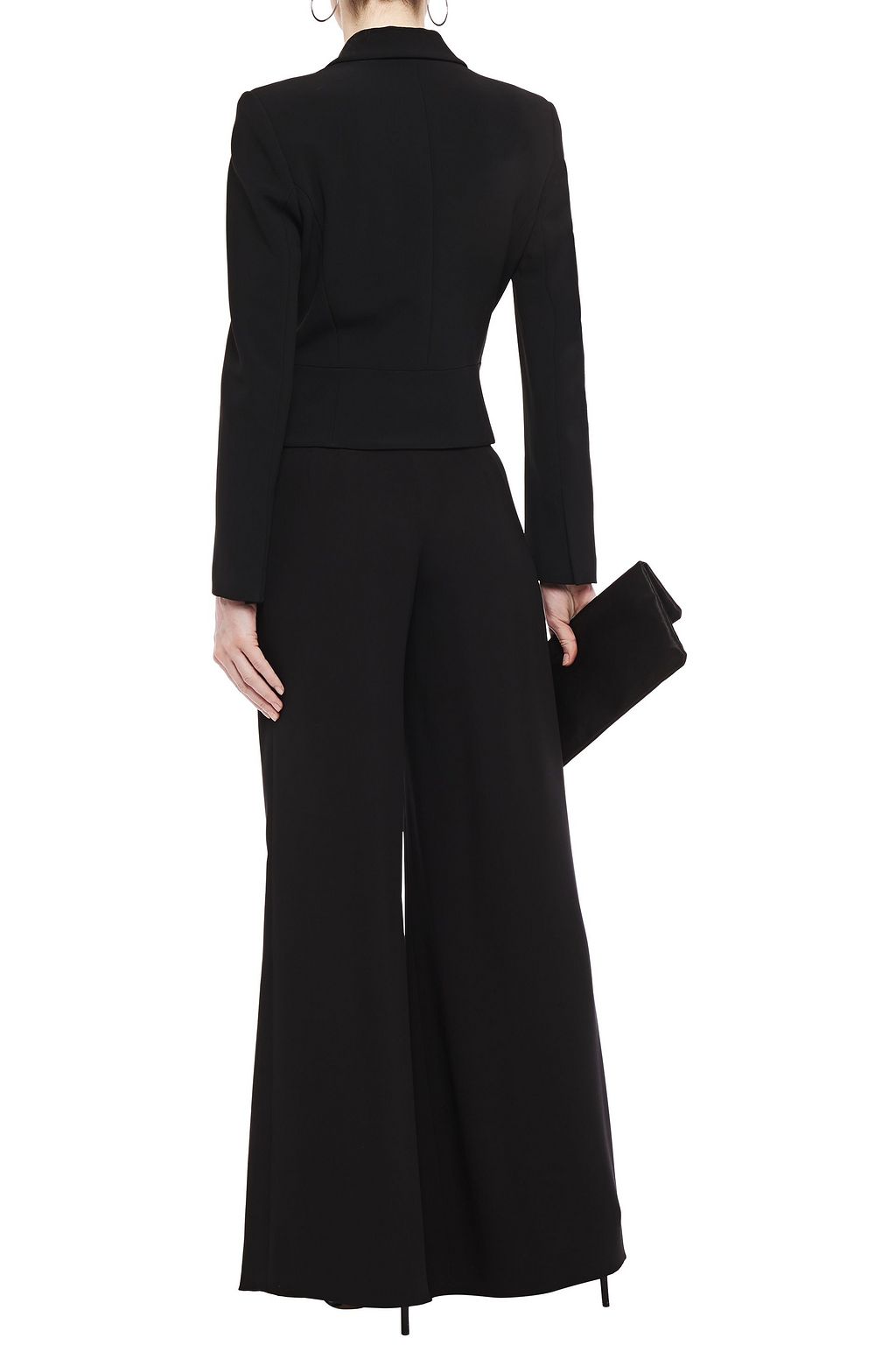 CAROLINA HERRERA Pleated silk-jersey wide-leg pants