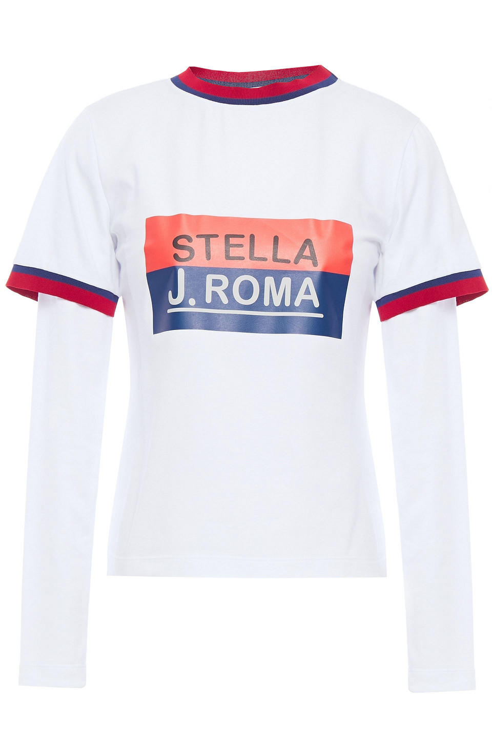 Stella Jean Woman Printed Stretch-cotton Jersey Top White Size 38