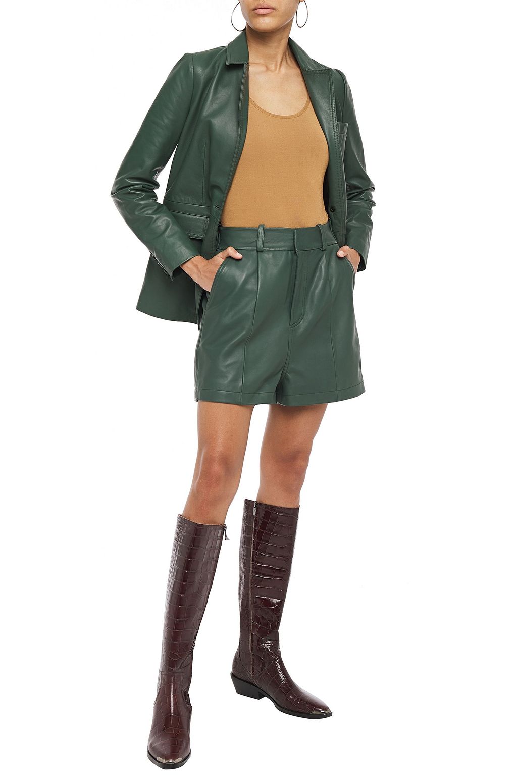 WALTER BAKER Velda leather shorts