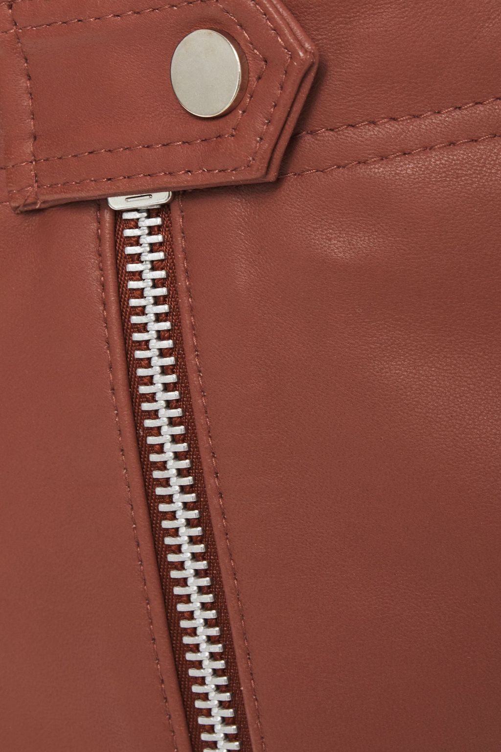 WALTER BAKER Jamie zip-detailed leather mini skirt