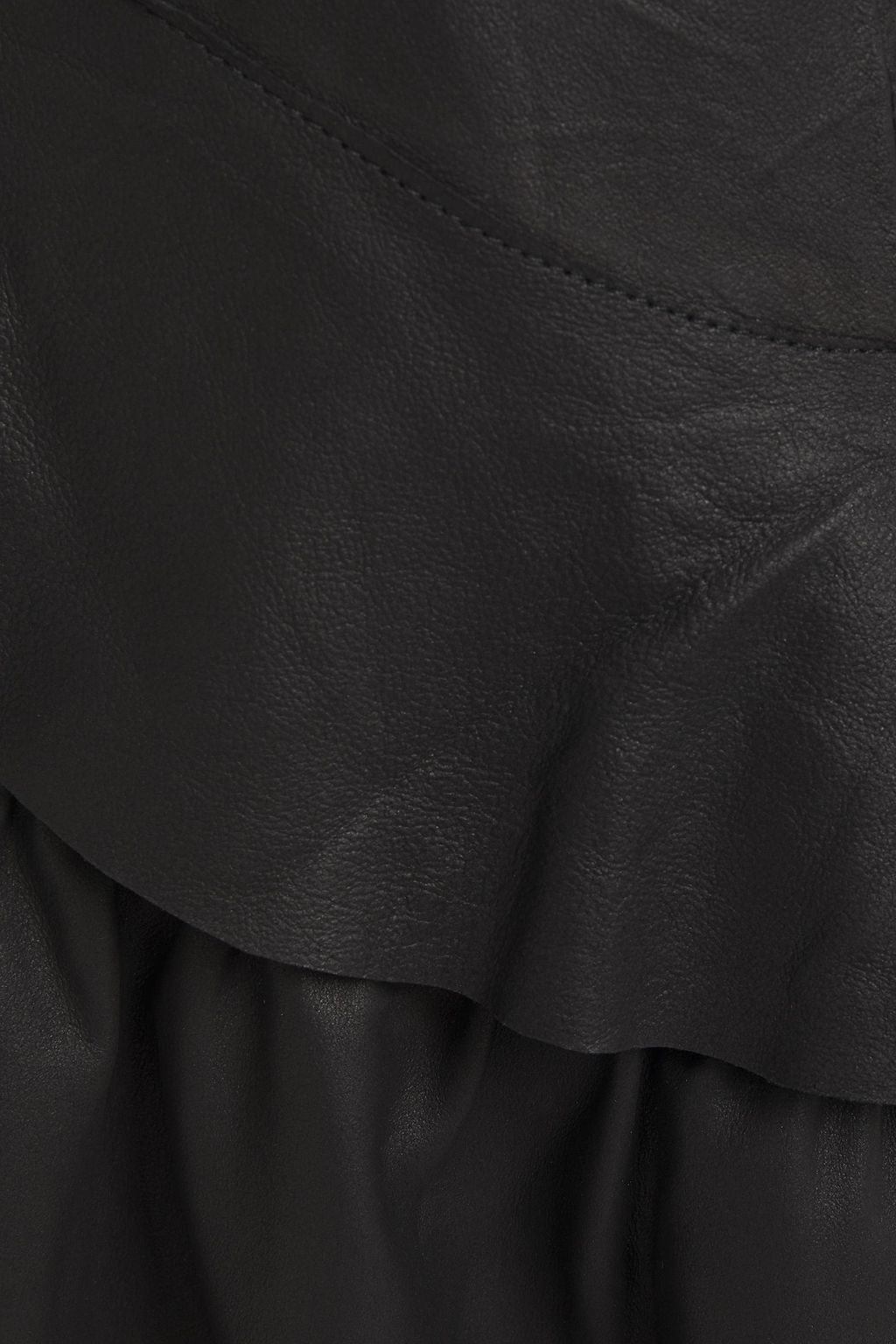 WALTER BAKER Marni tiered leather mini skirt