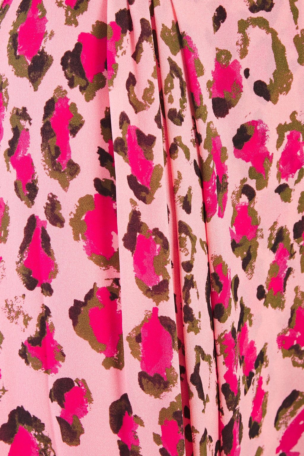 CAROLINA HERRERA + Rose Cumming gathered leopard-print silk-chiffon skirt