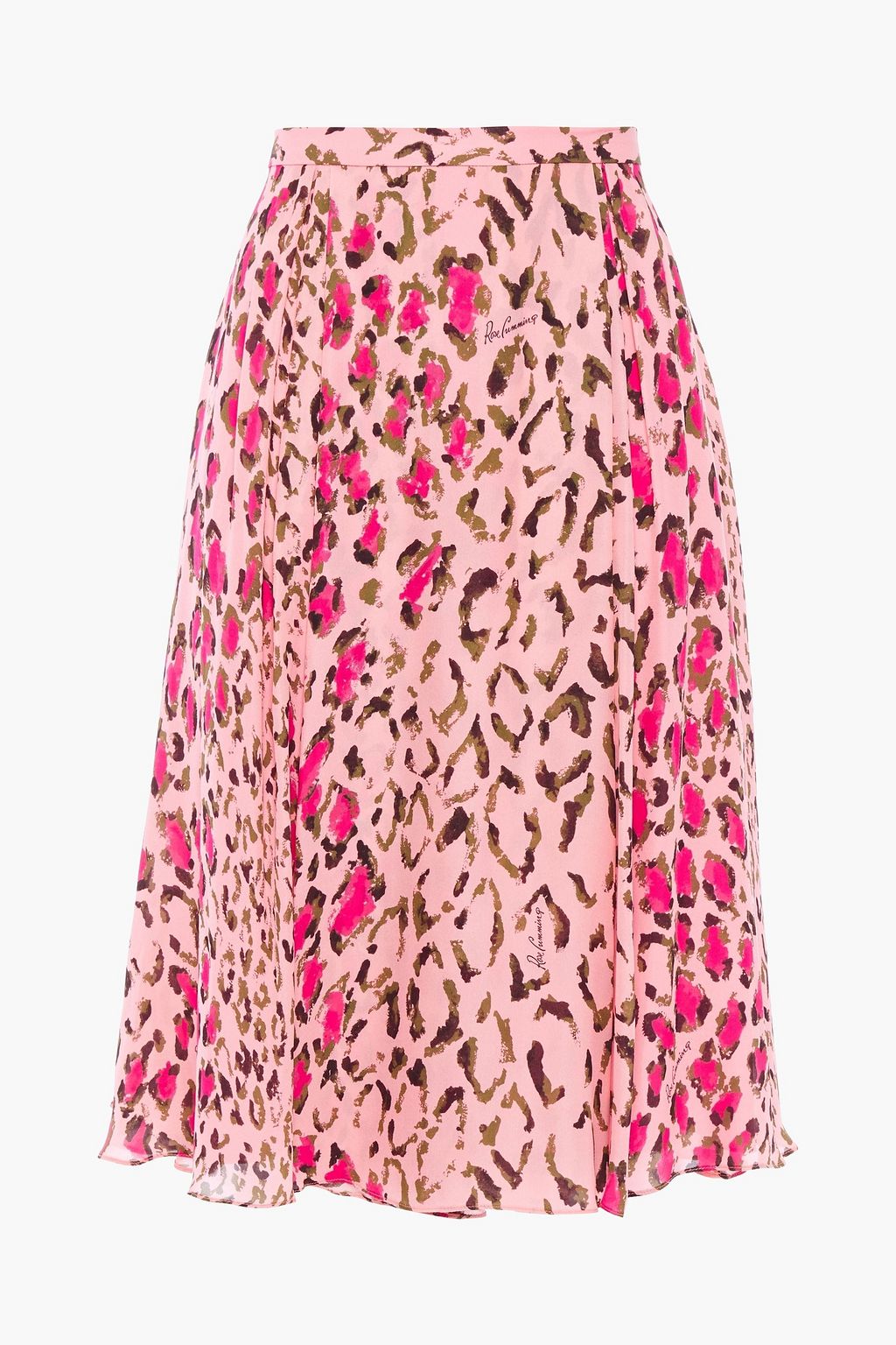 chiffon leopard print skirt