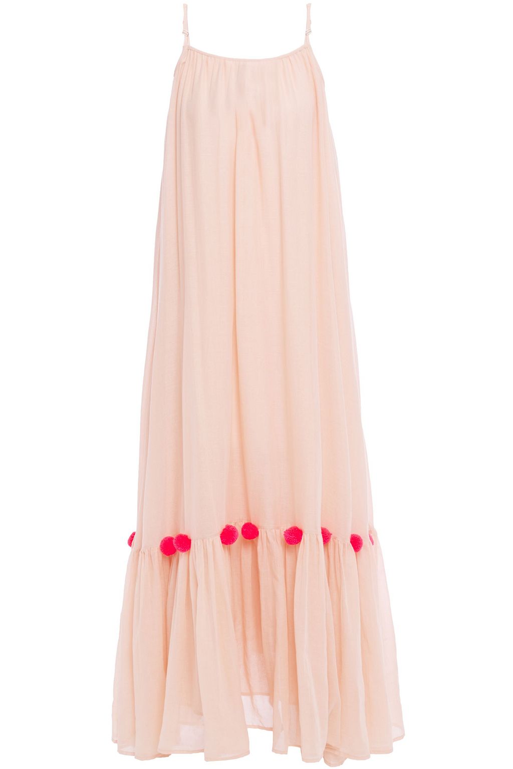 peach embellished maxi dress