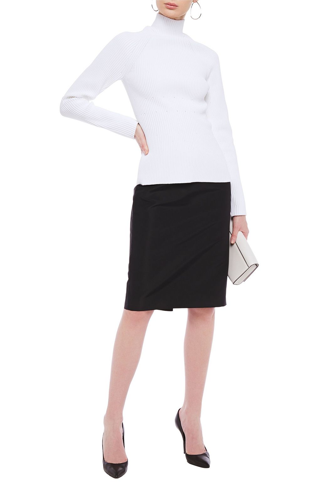 CAROLINA HERRERA Silk-faille pencil skirt