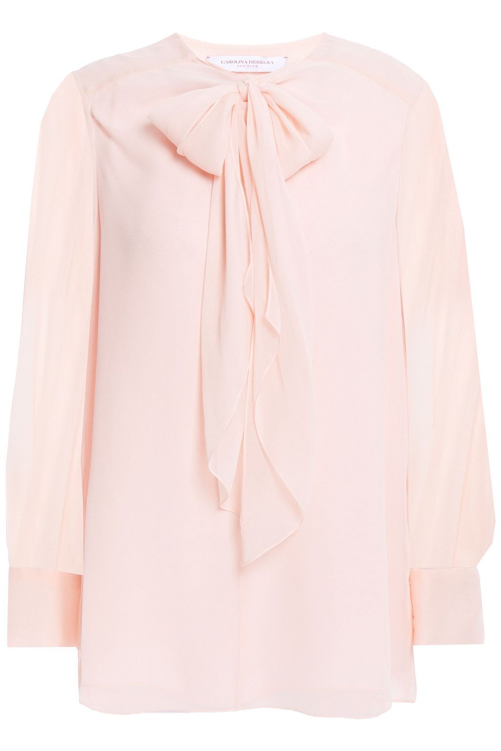 blush chiffon blouse