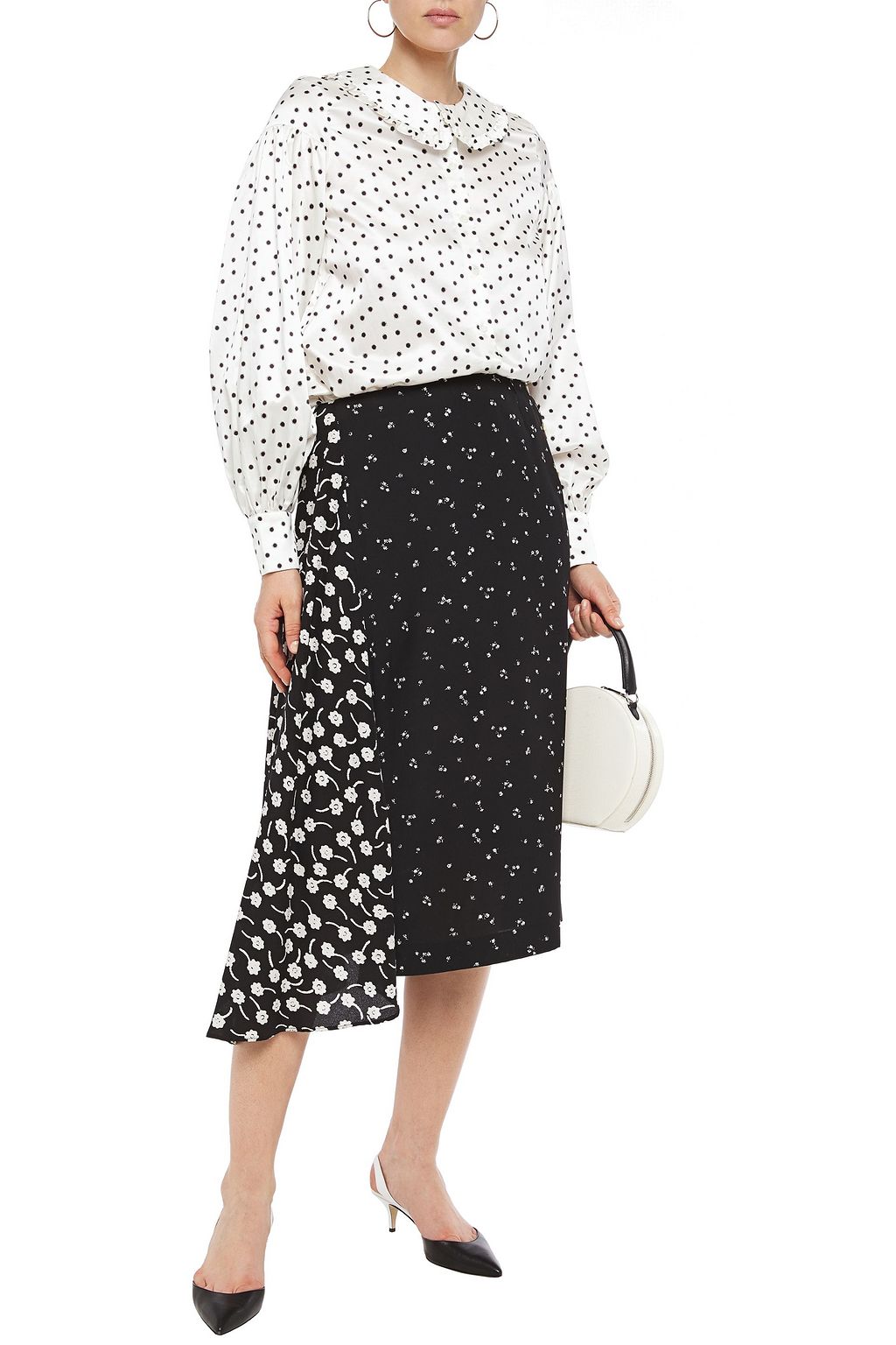 polka dot satin top