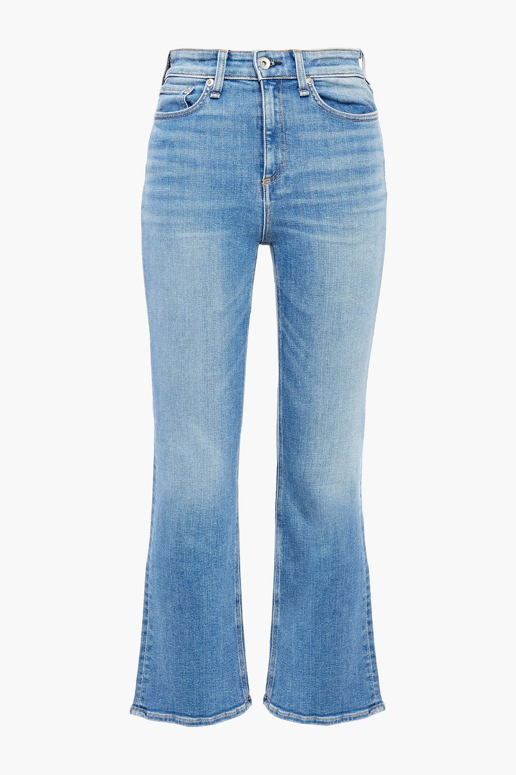 faded flare jeans