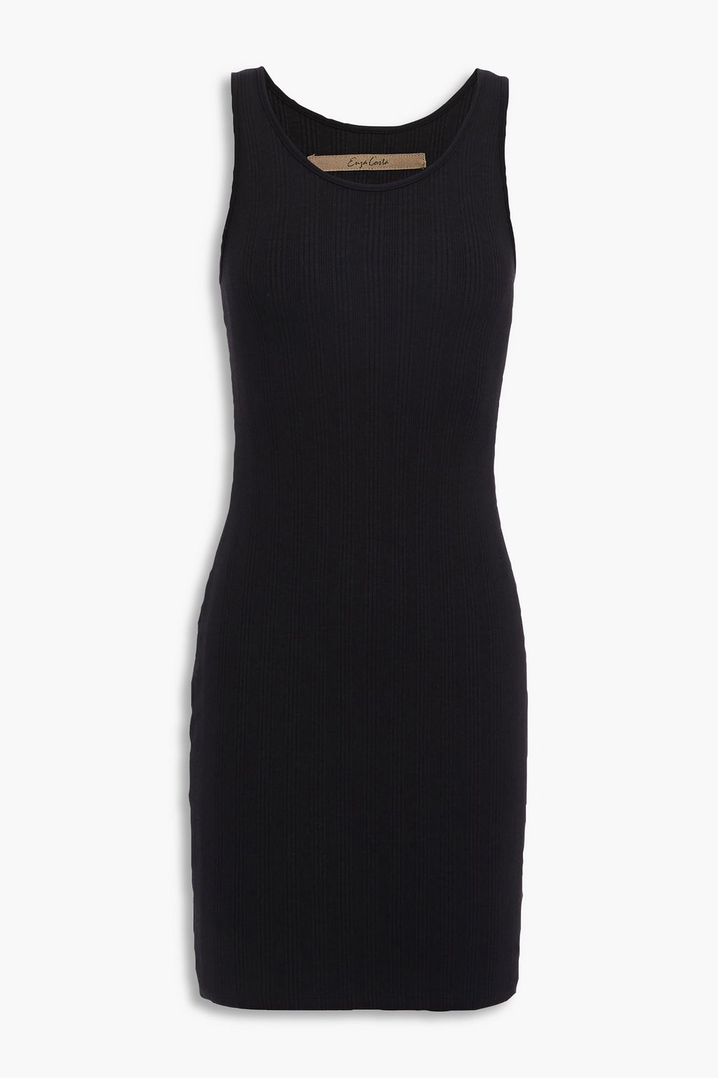 black jersey mini dress