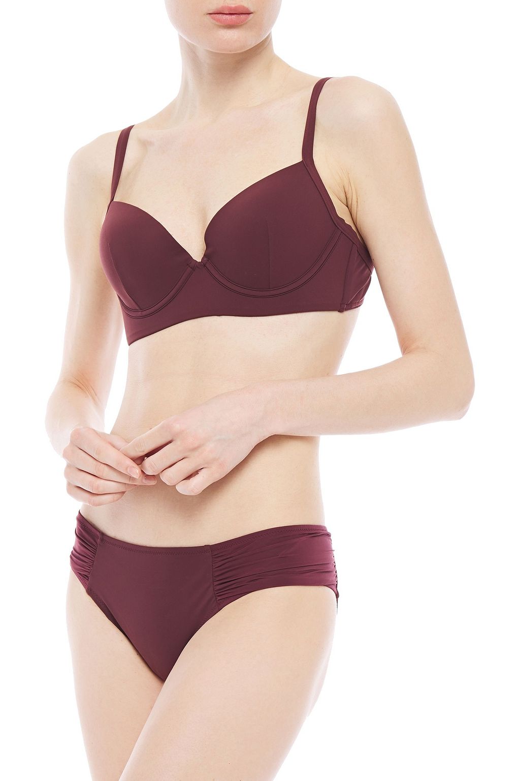 HEIDI KLEIN Gathered mid-rise bikini briefs
