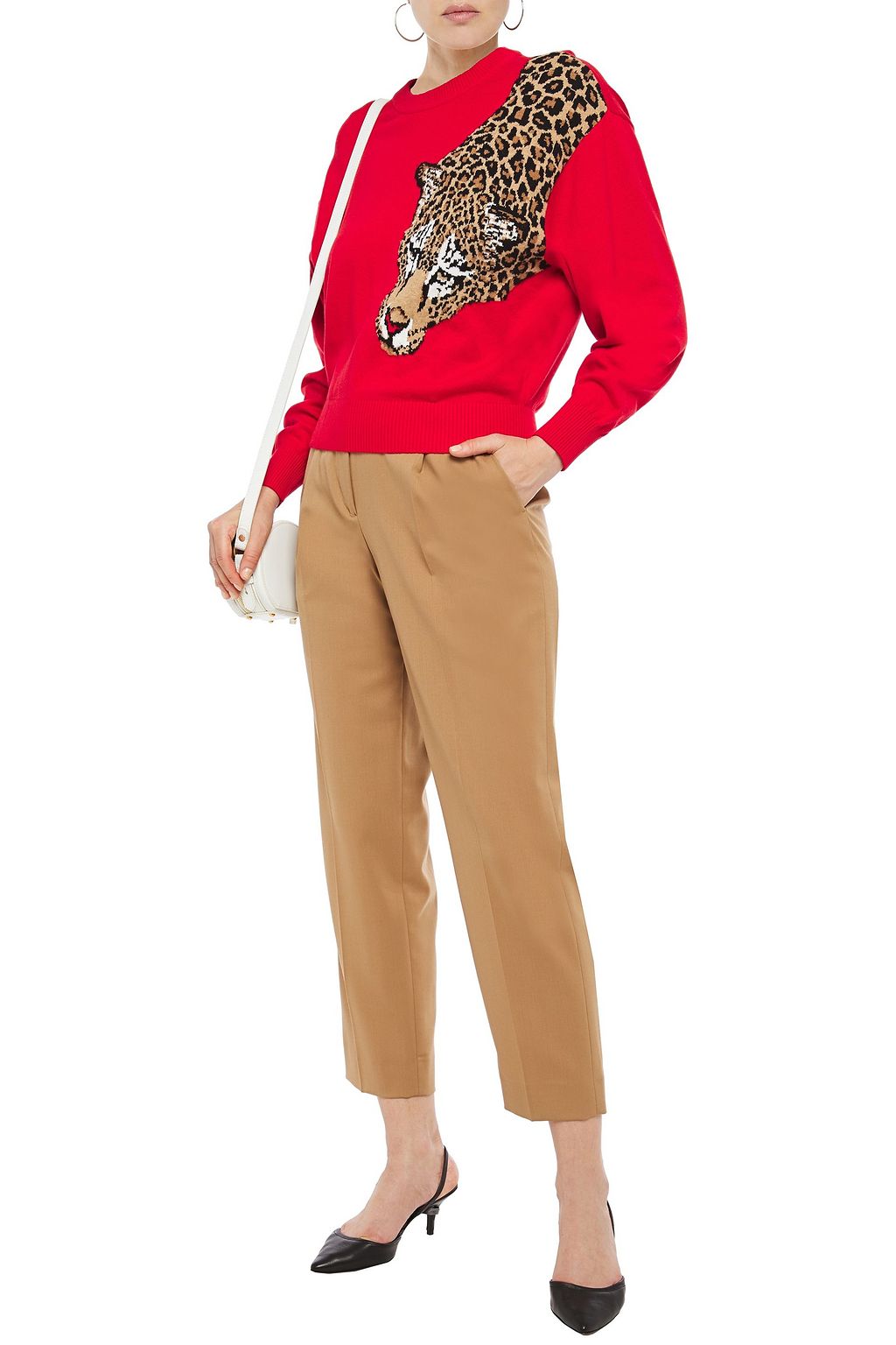 RONNY KOBO Nahilla intarsia cotton and cashmere-blend sweater