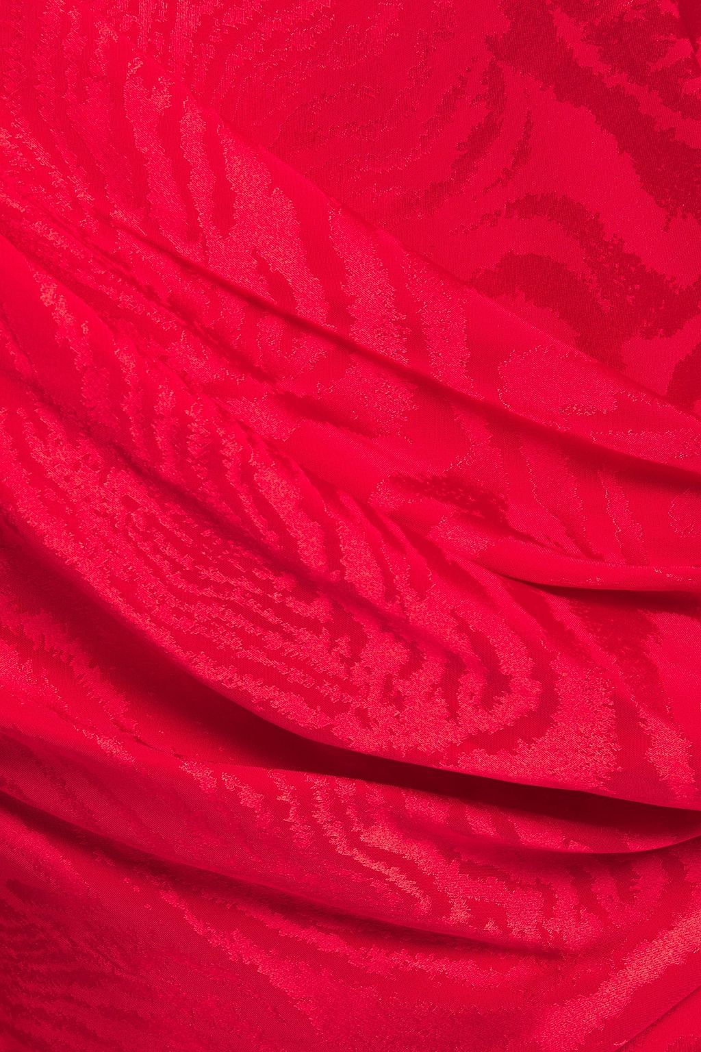 RONNY KOBO Draped satin-jacquard blouse