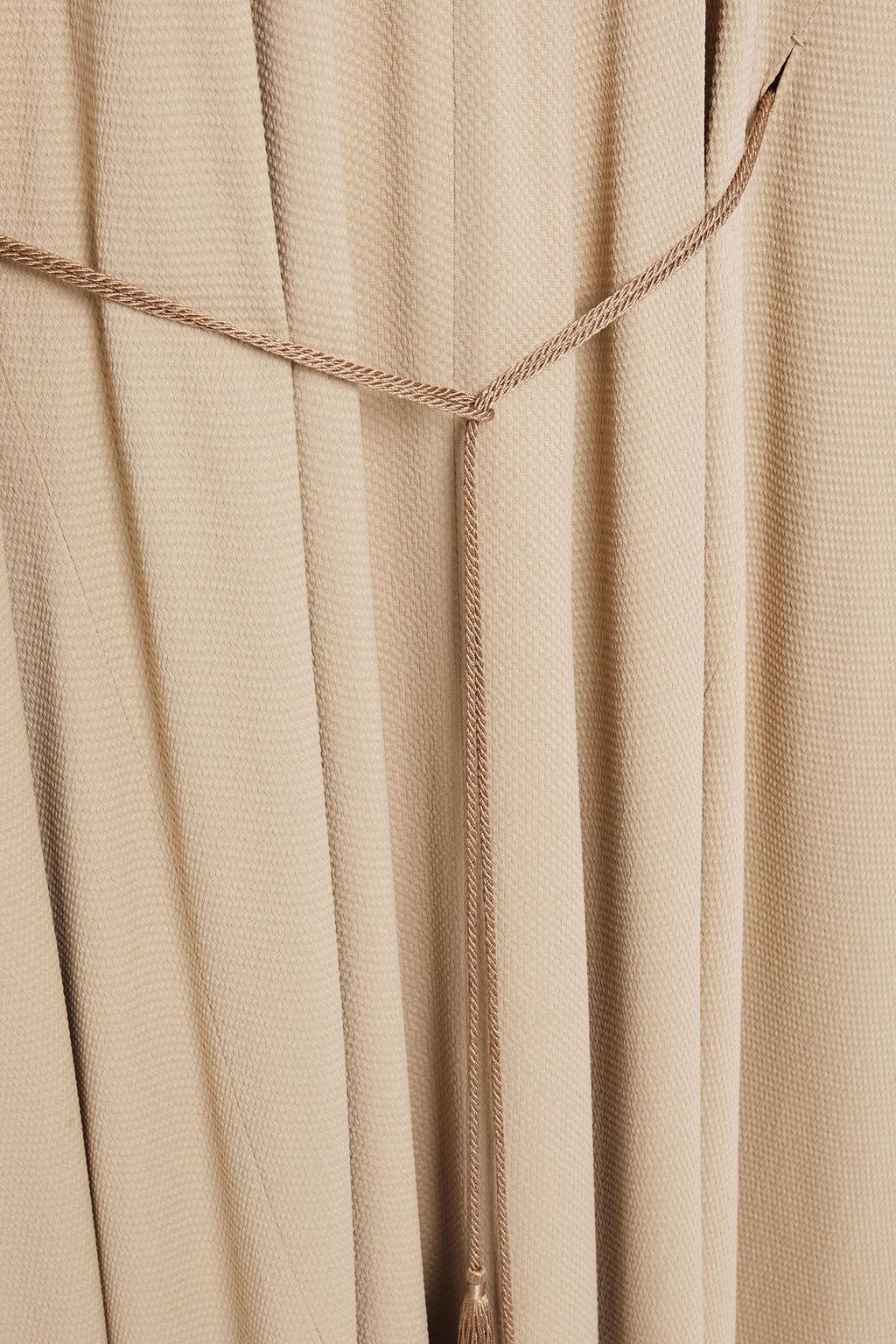 THE ROW Draped belted jacquard maxi dress