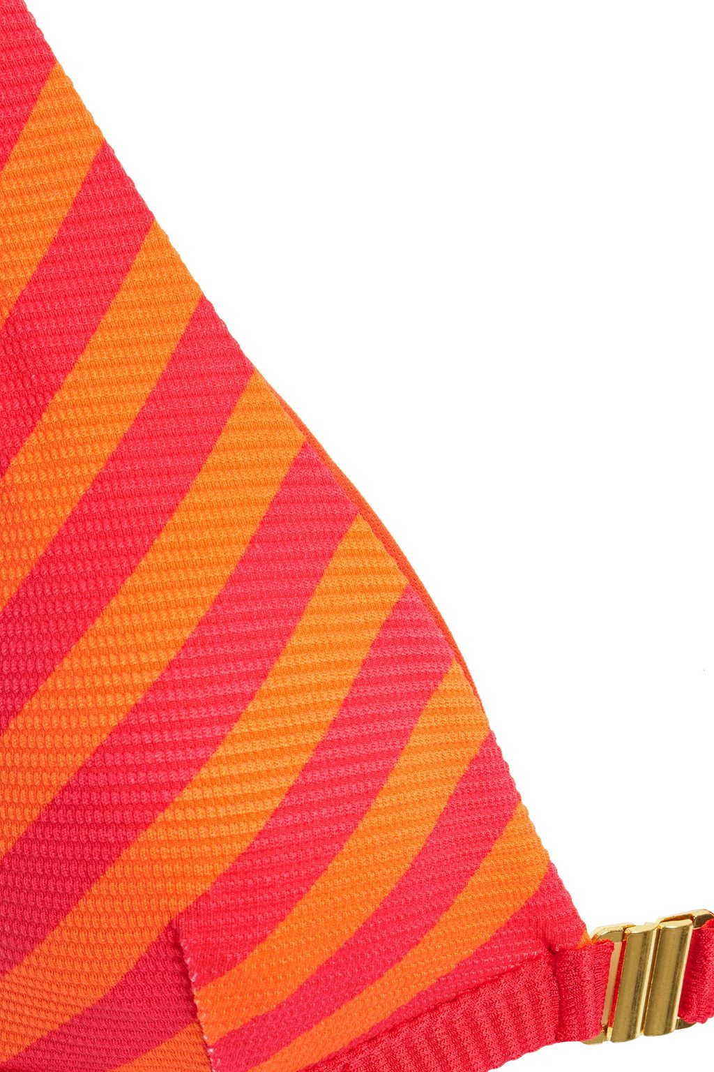 DUSKII Striped stretch-piqué triangle bikini top