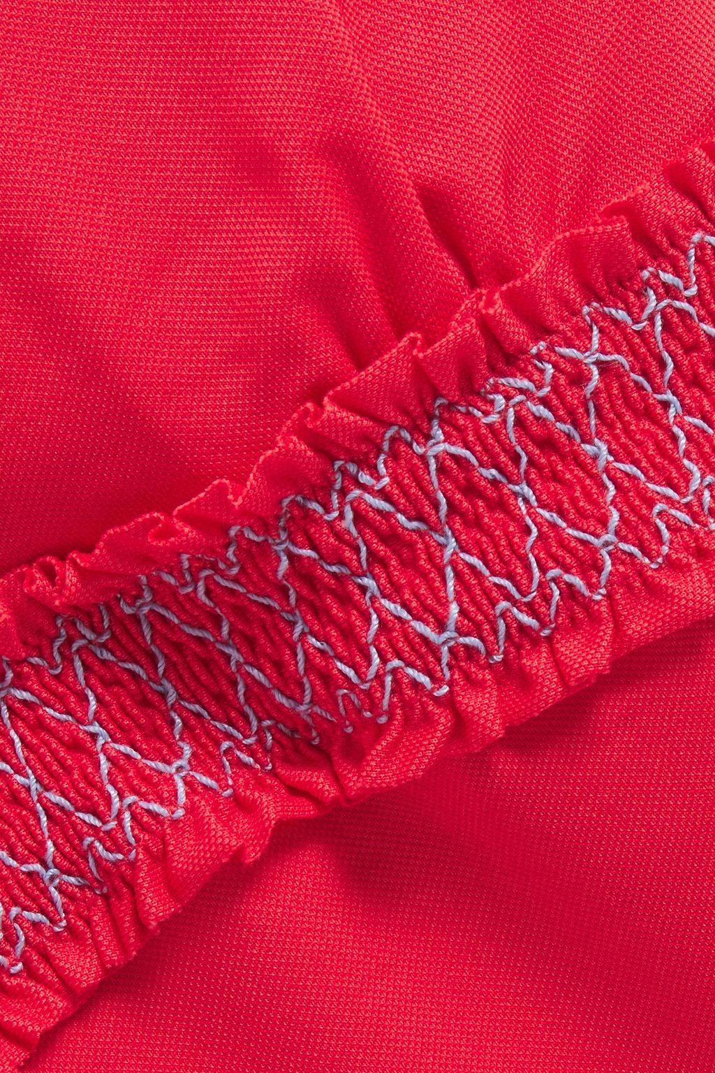 HEIDI KLEIN Cassis smocked stretch-piqué halterneck swimsuit