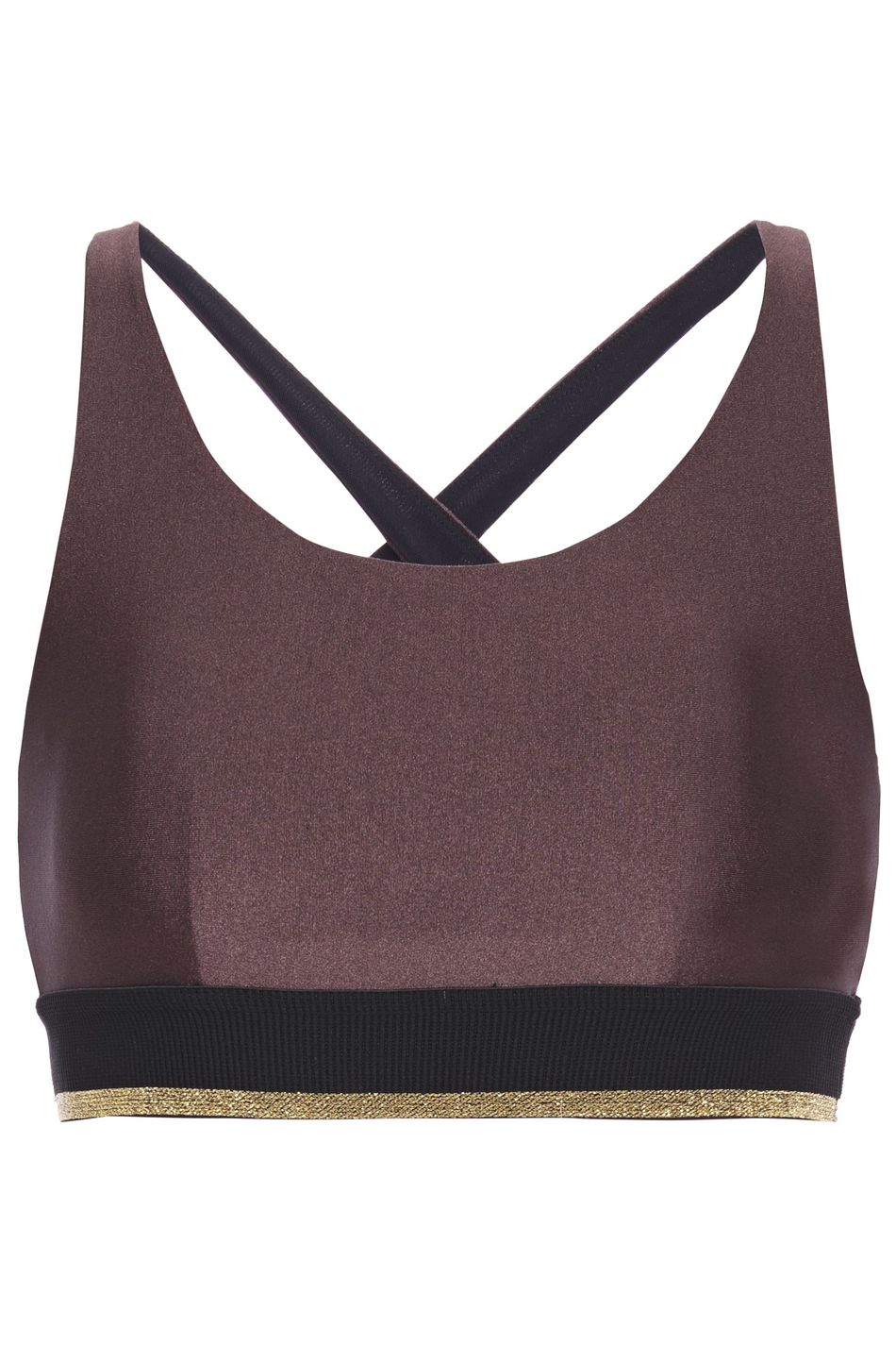 metallic sports bra