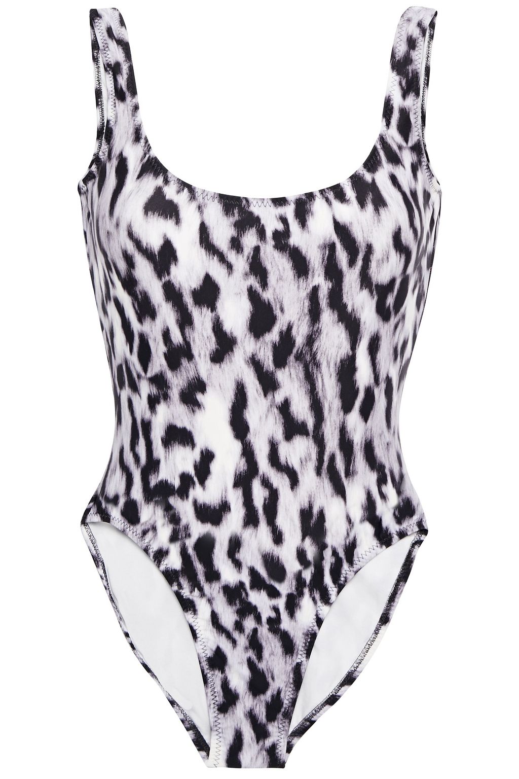 black and white leopard print swimsuit
