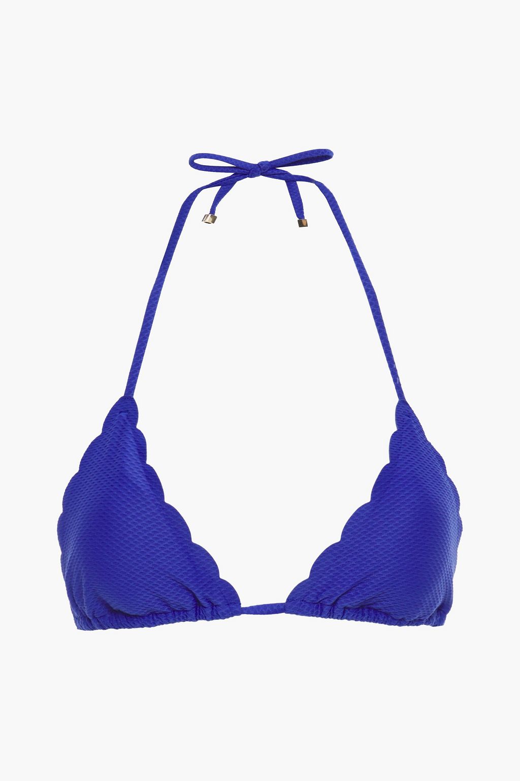 blue triangle bikini top