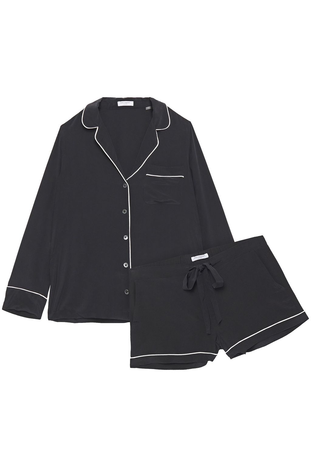 black silk pajama set