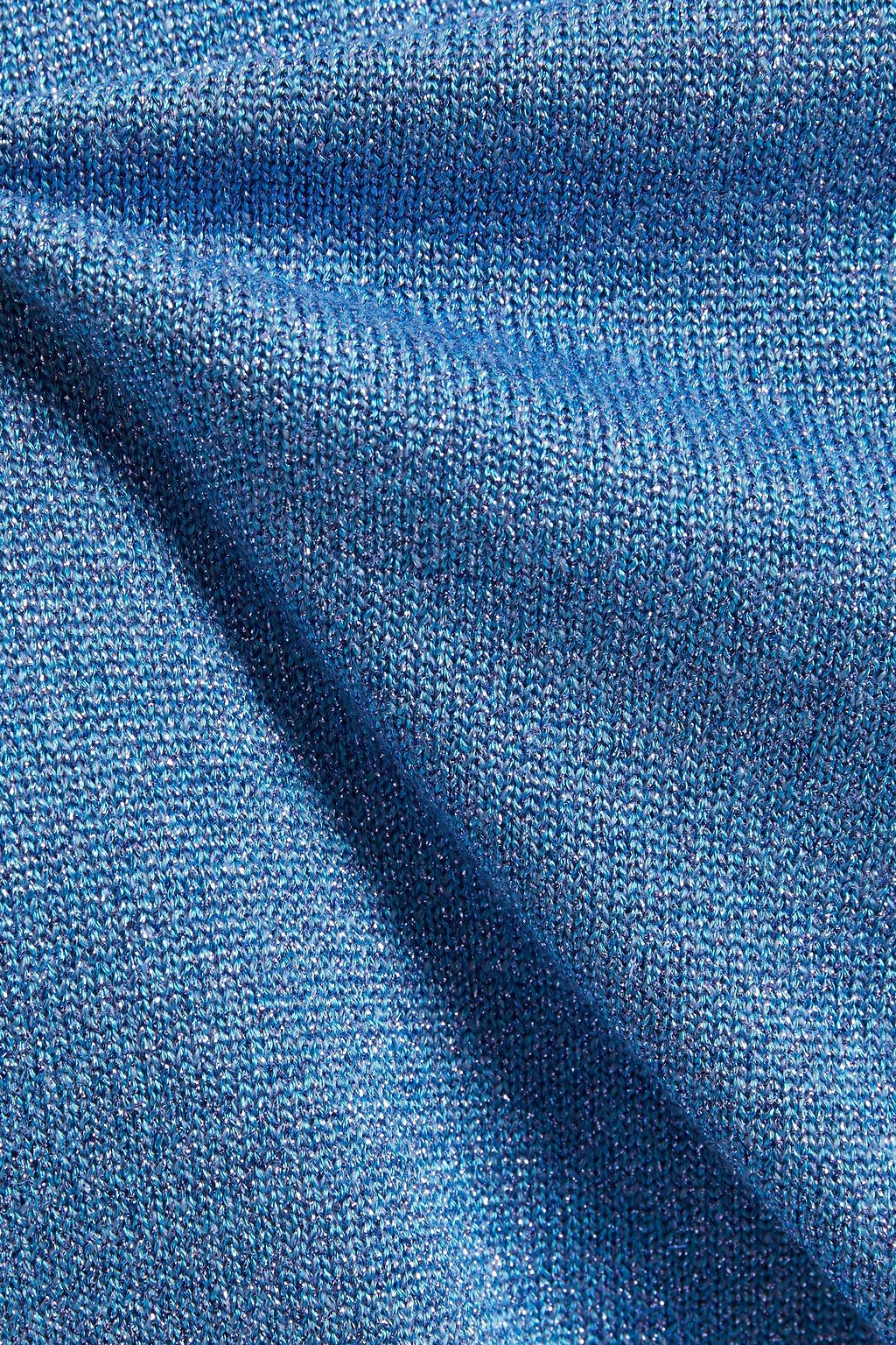 SHRIMPS Clement metallic merino wool-blend top