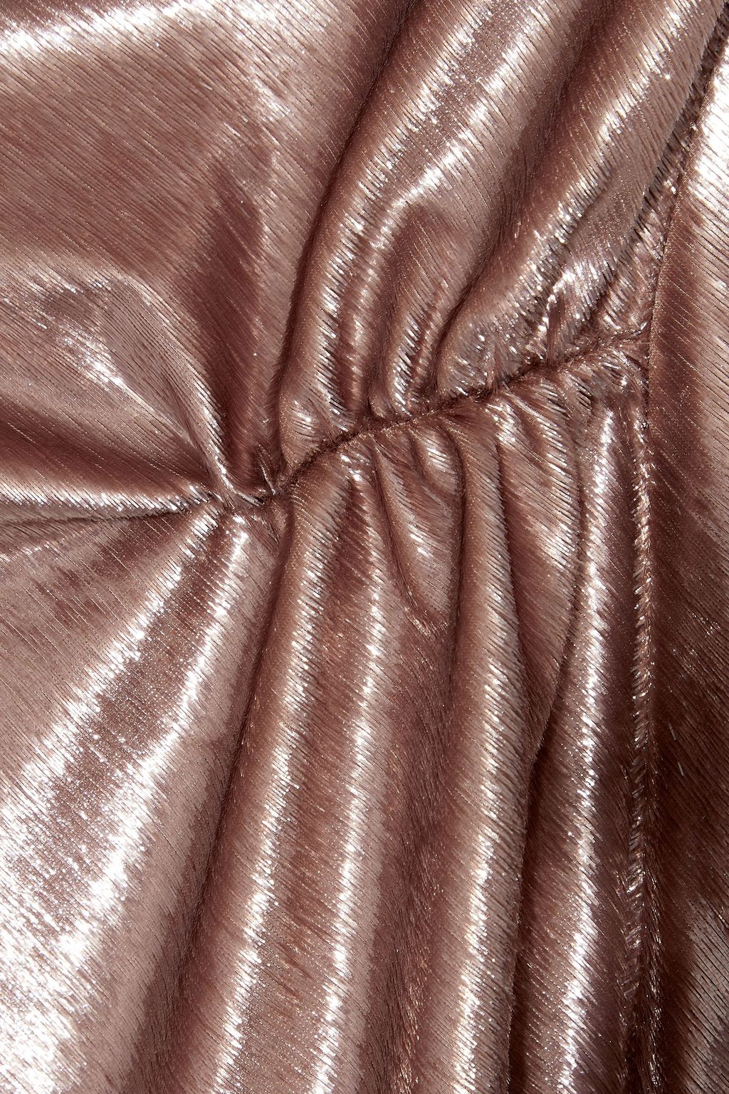 MICHELLE MASON Asymmetric ruched metallic velvet mini dress