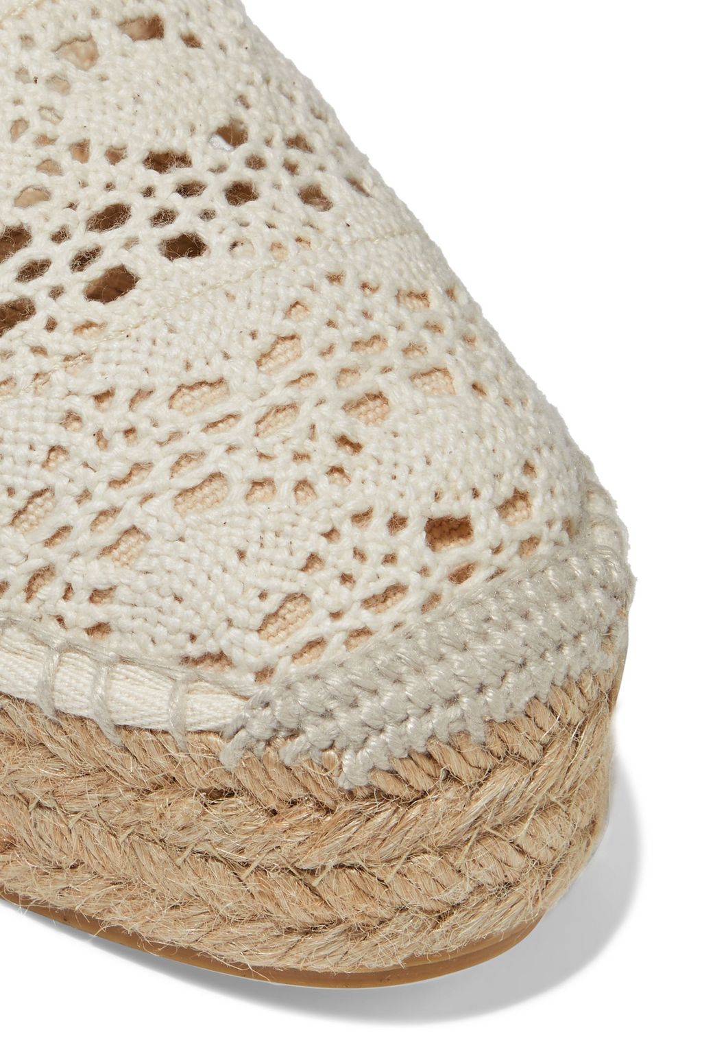 CASTAÑER Kenda crocheted cotton platform espadrilles