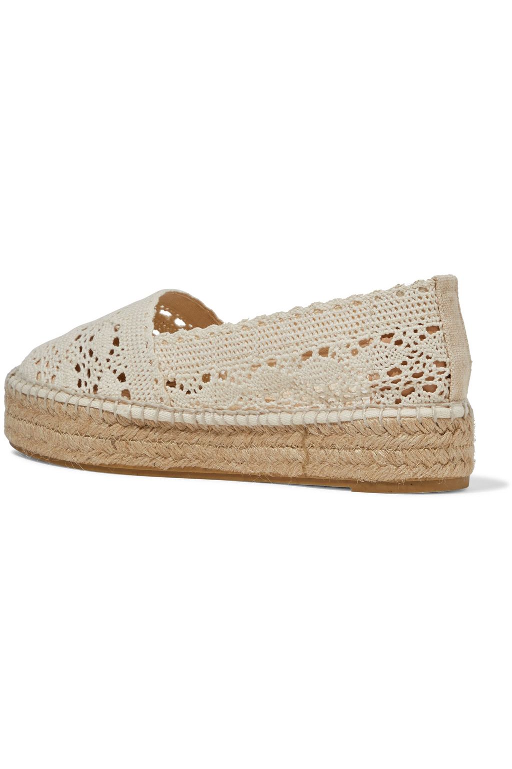 CASTAÑER Kenda crocheted cotton platform espadrilles