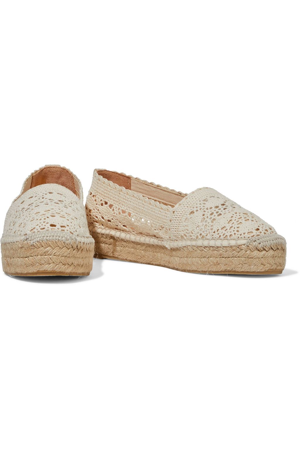 CASTAÑER Kenda crocheted cotton platform espadrilles