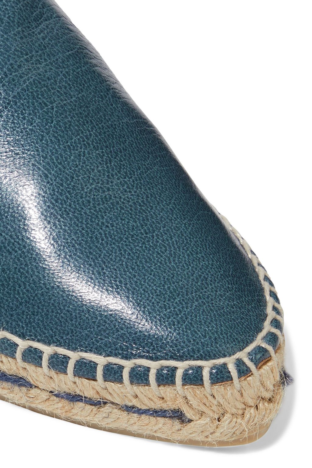 CASTAÑER Rachel textured-leather espadrille slippers