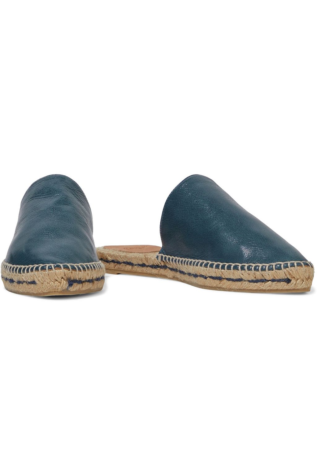 CASTAÑER Rachel textured-leather espadrille slippers