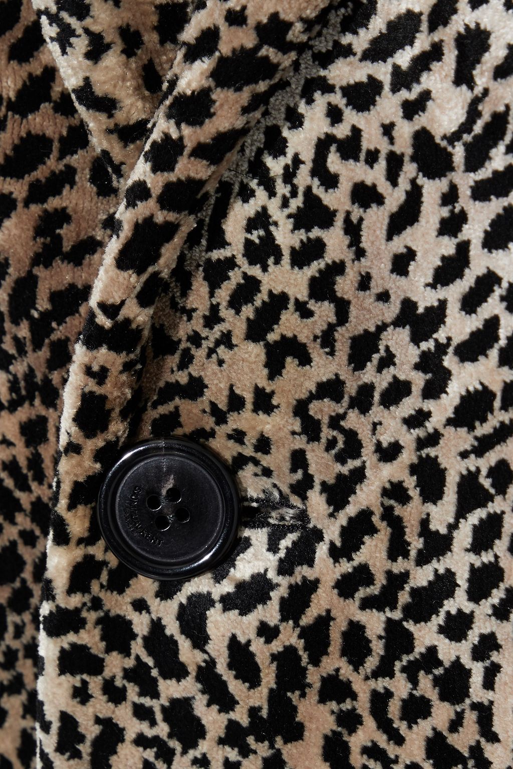 SAINT LAURENT Leopard-print velvet coat