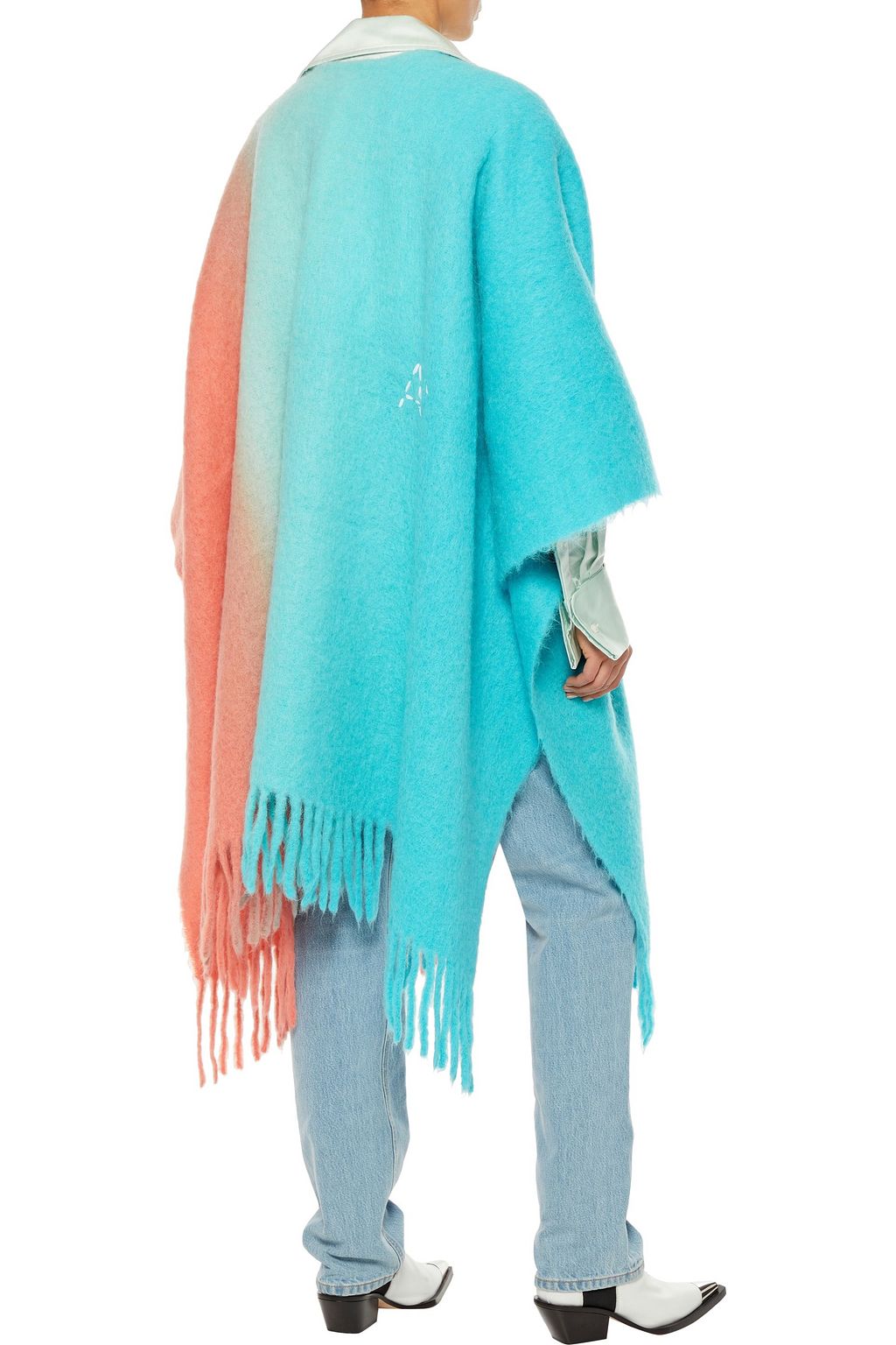 ACNE STUDIOS Kelow fringed dégradé brushed knitted wrap