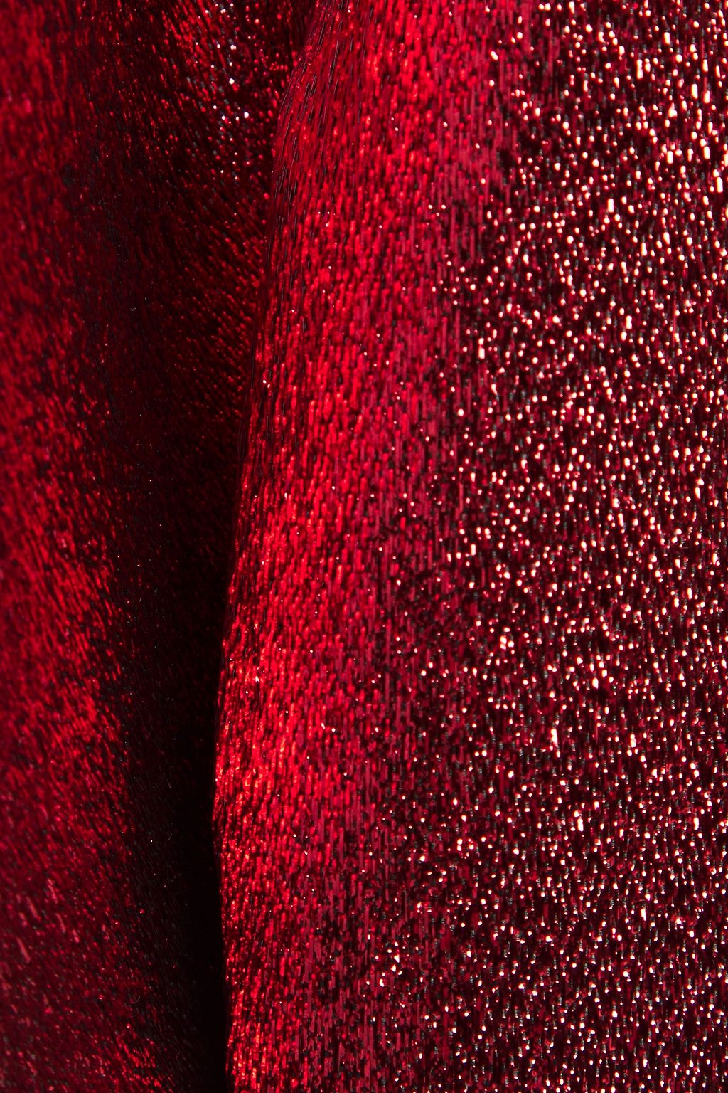DE LA VALI Gathered textured-lamé mini dress