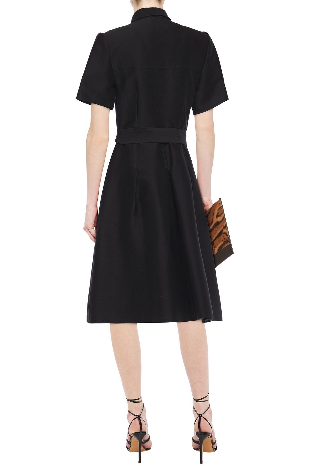 CAROLINA HERRERA Belted cotton and silk-blend twill shirt dress