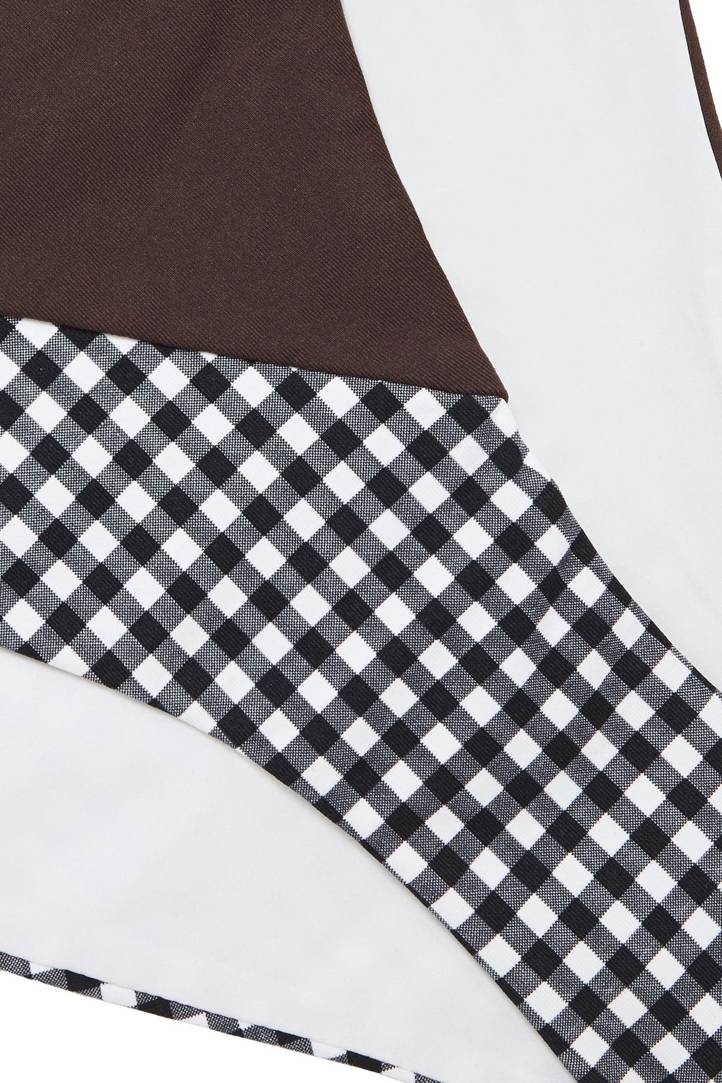 MARYSIA Paneled gingham low-rise bikini briefs