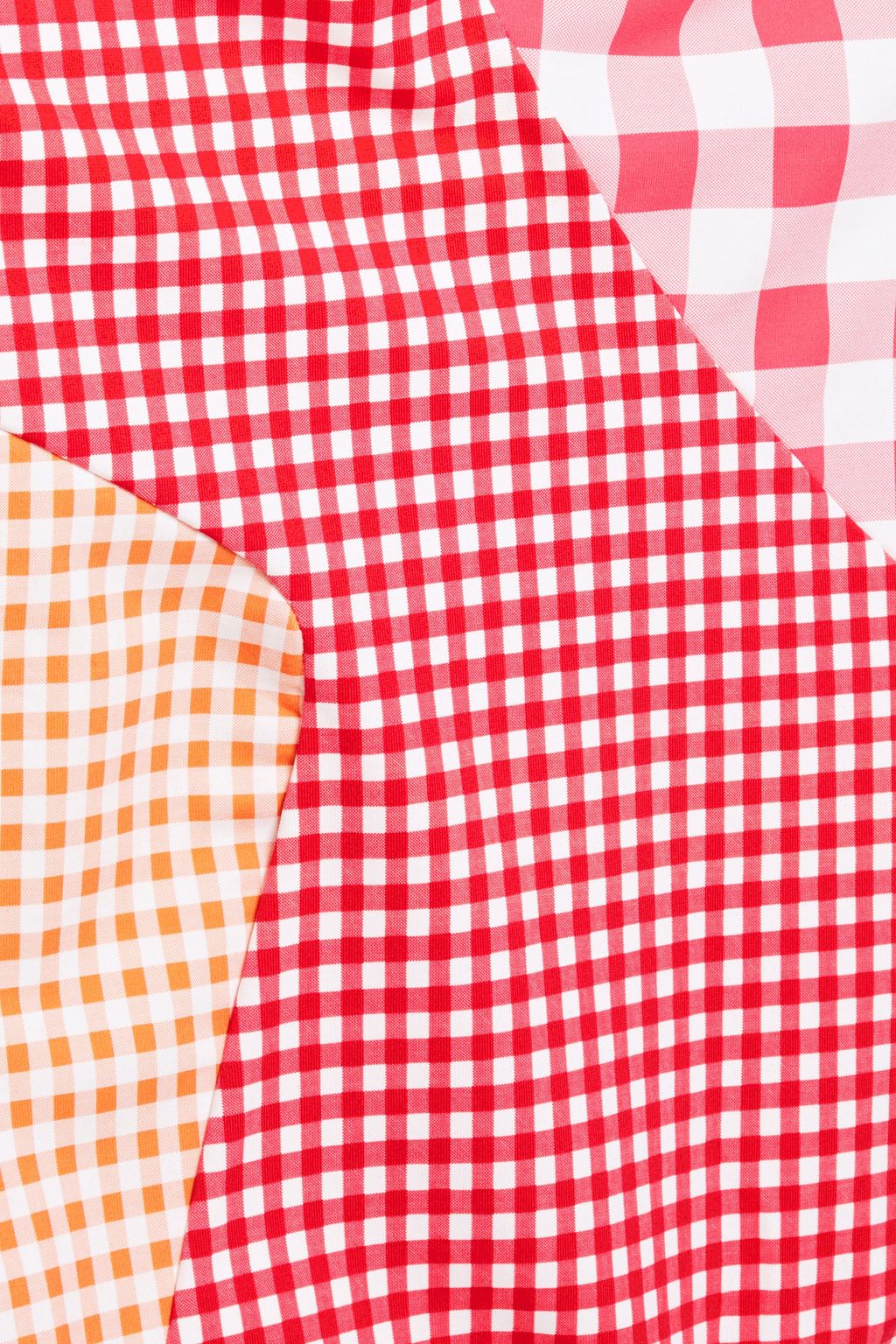 MARYSIA Paneled gingham swimsuit