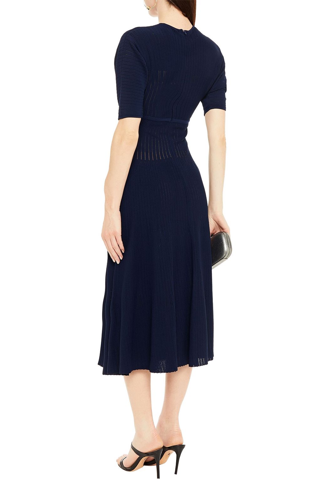 HERVÉ LÉGER Ribbed-knit midi dress