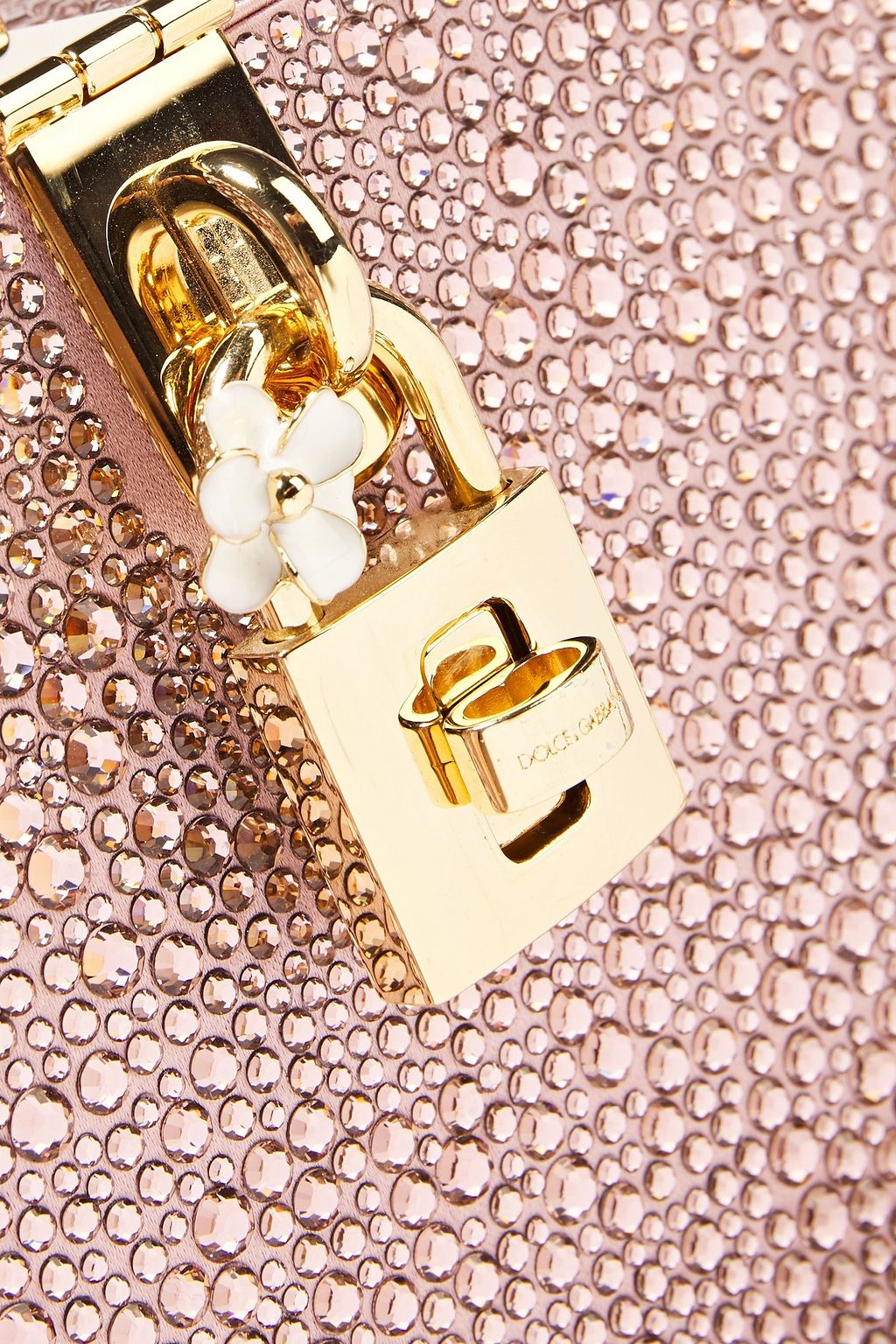 DOLCE&GABBANA Dolce crystal-embellished satin box clutch