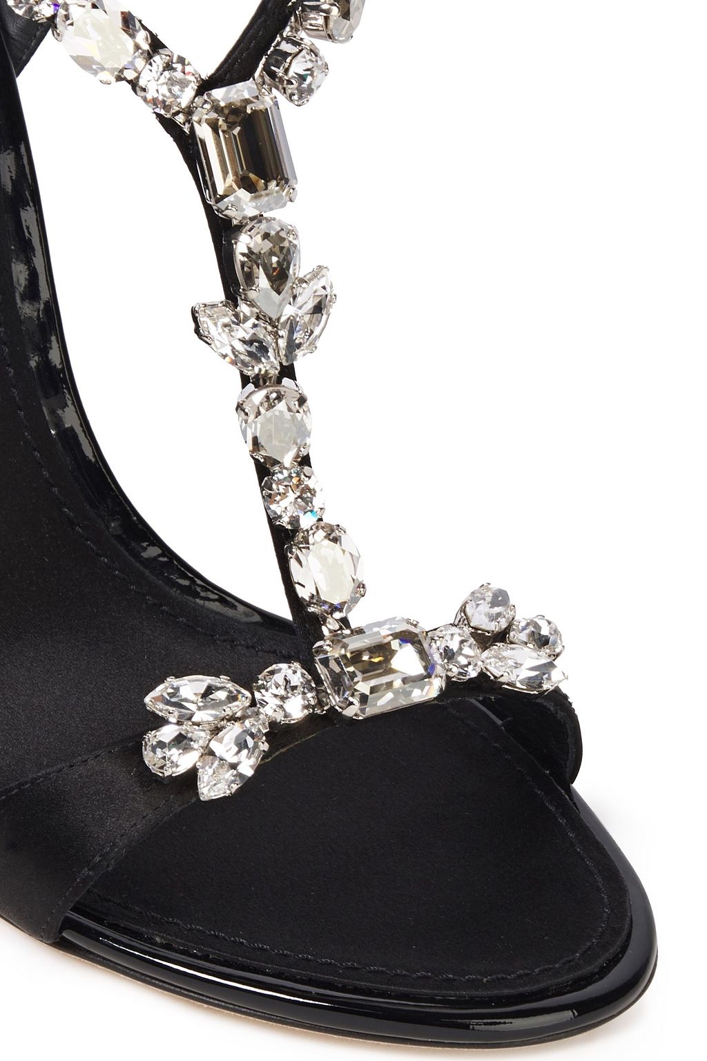 DOLCE&GABBANA Crystal-embellished satin sandals