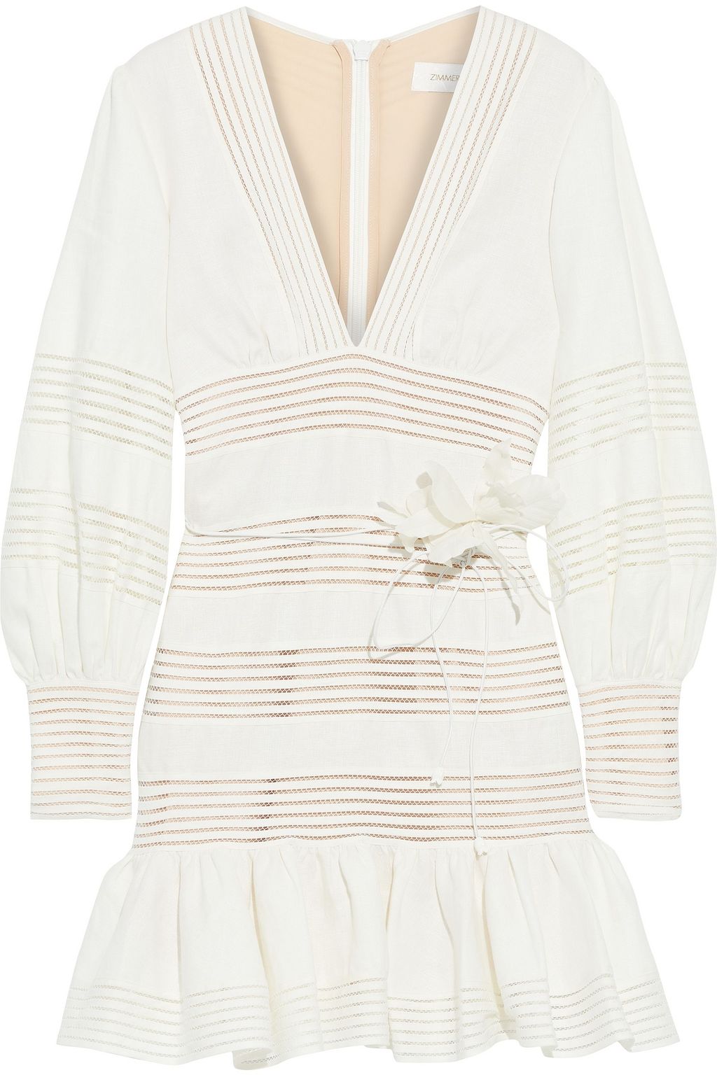 corsage plisse mini dress
