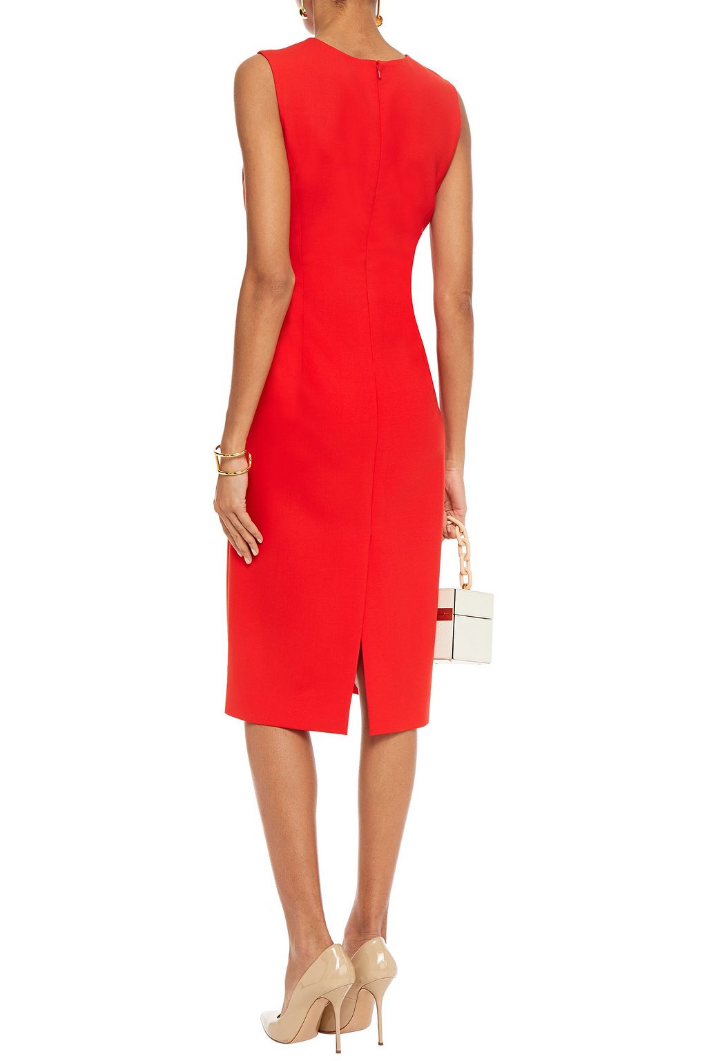 OSCAR DE LA RENTA Wool-blend cady dress