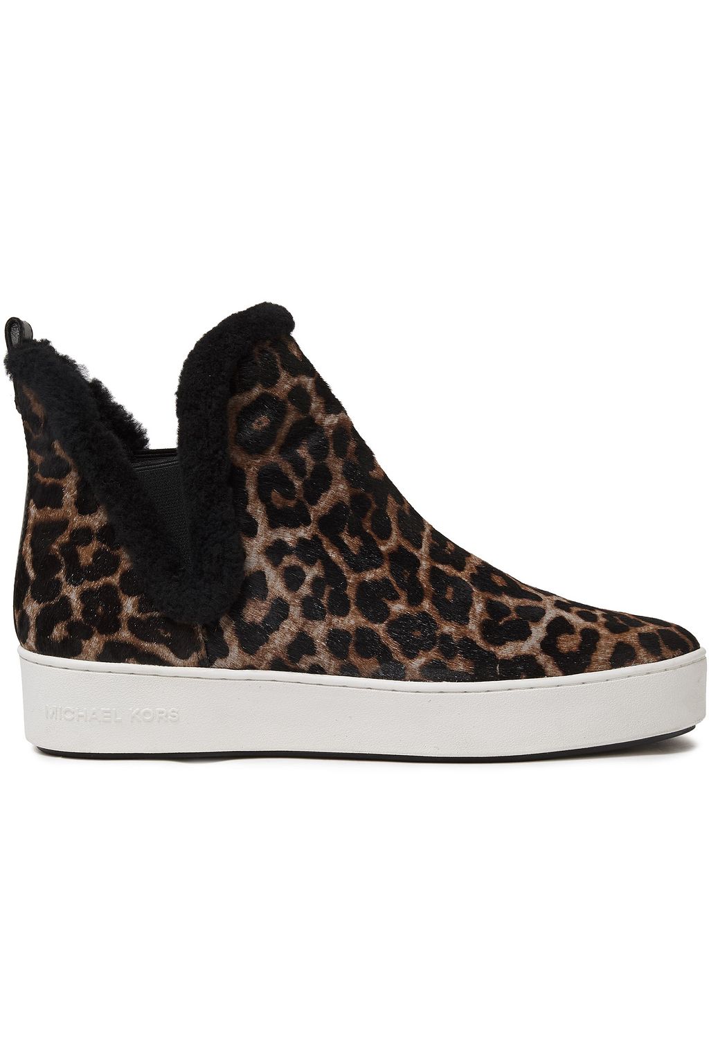 leopard calf hair slip on sneakers