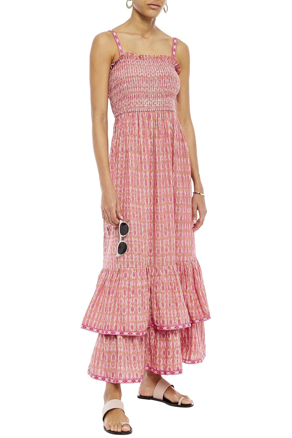 TIGERLILY Kavira tiered shirred printed cotton maxi dress | THE OUTNET