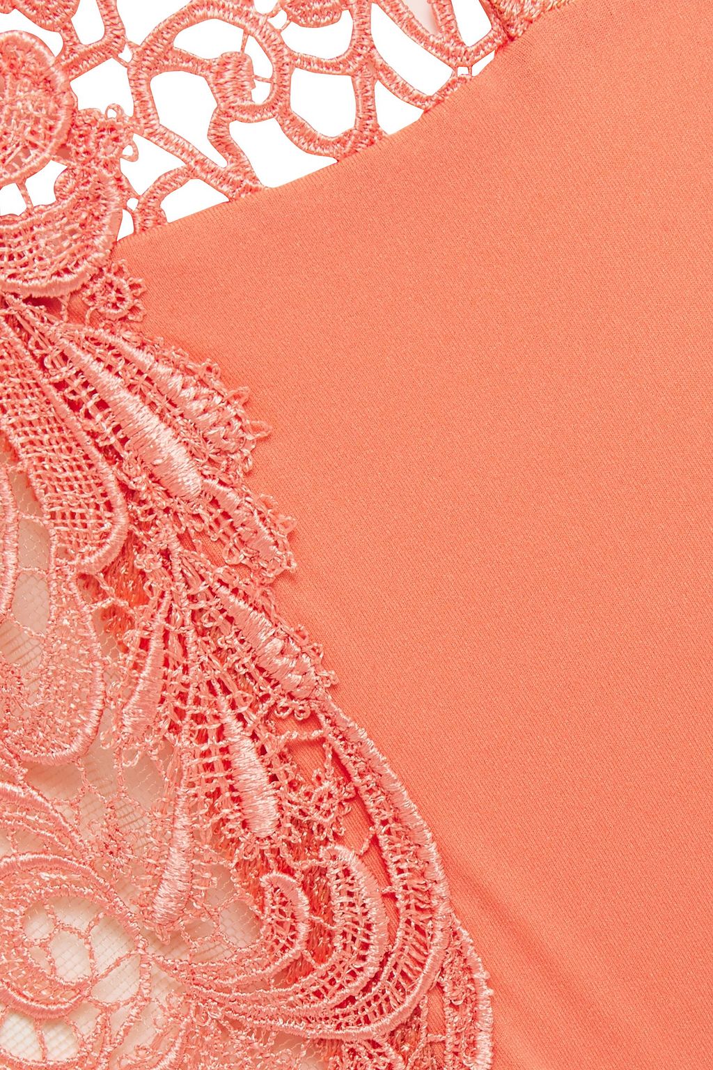 LA PERLA Macrame Tale guipure lace, tulle and stretch-jersey bodysuit