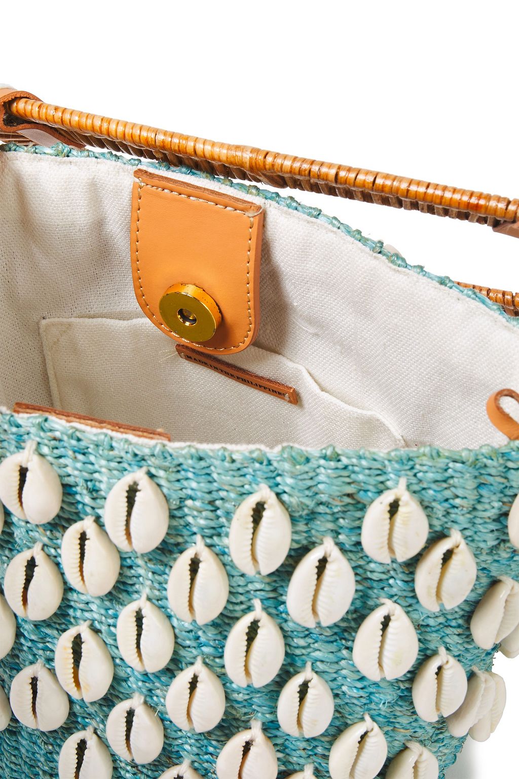 ARANÁZ Kaia embellished hemp-blend and wicker bucket bag