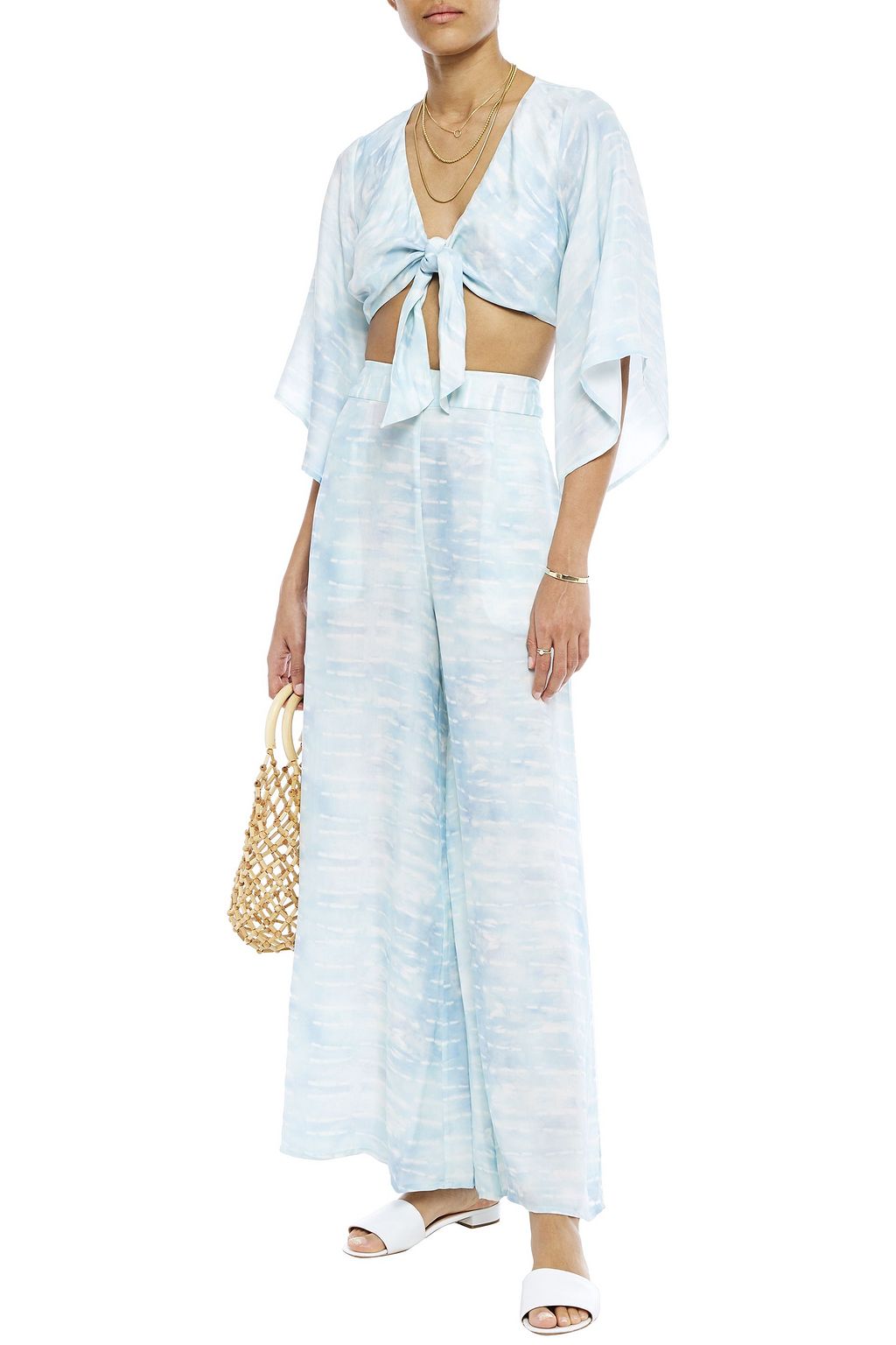 TIGERLILY Saras tie-dyed twill wide-leg pants