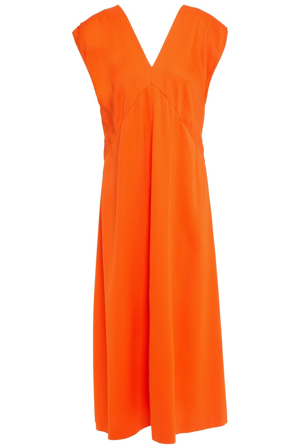 Orange Sienna button-detailed cady midi dress | JOSEPH | THE OUTNET