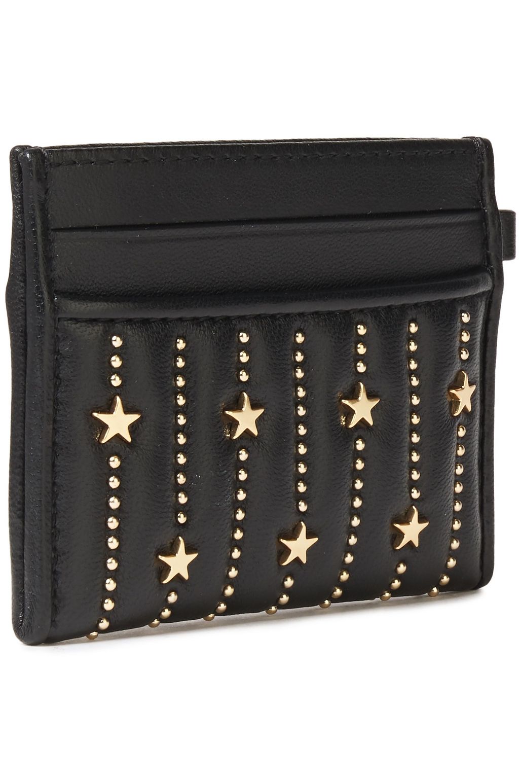 TORY BURCH Studded embossed leather cardholder