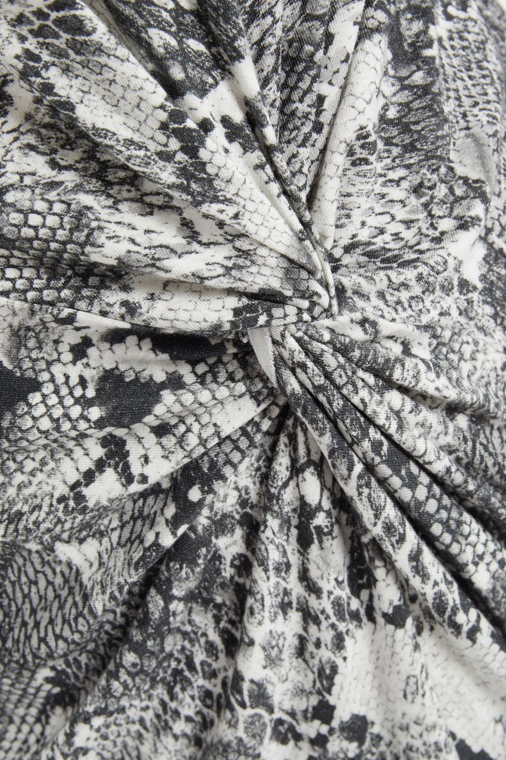 ENZA COSTA Twist-front snake-print stretch-jersey mini dress